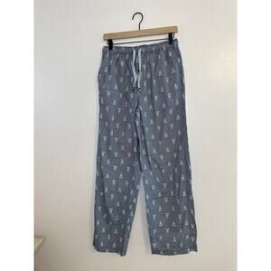 Psycho Bunny Mens Grey Skull 100% Cotton Pajama Pants Drawstring Small